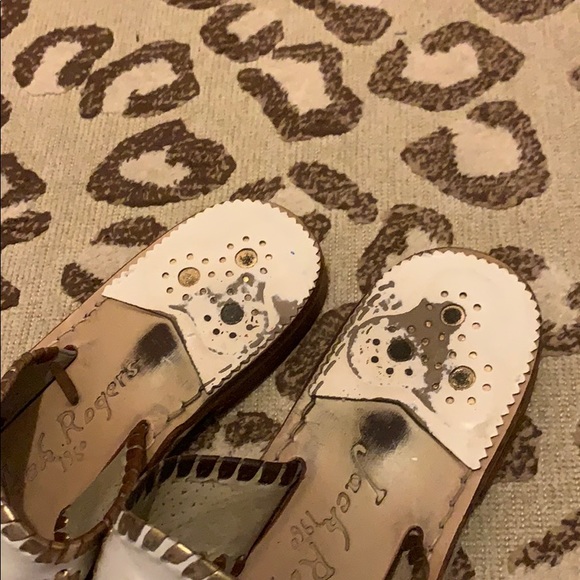 Jack Rogers Gold and White Sandal - Picture 4 of 5